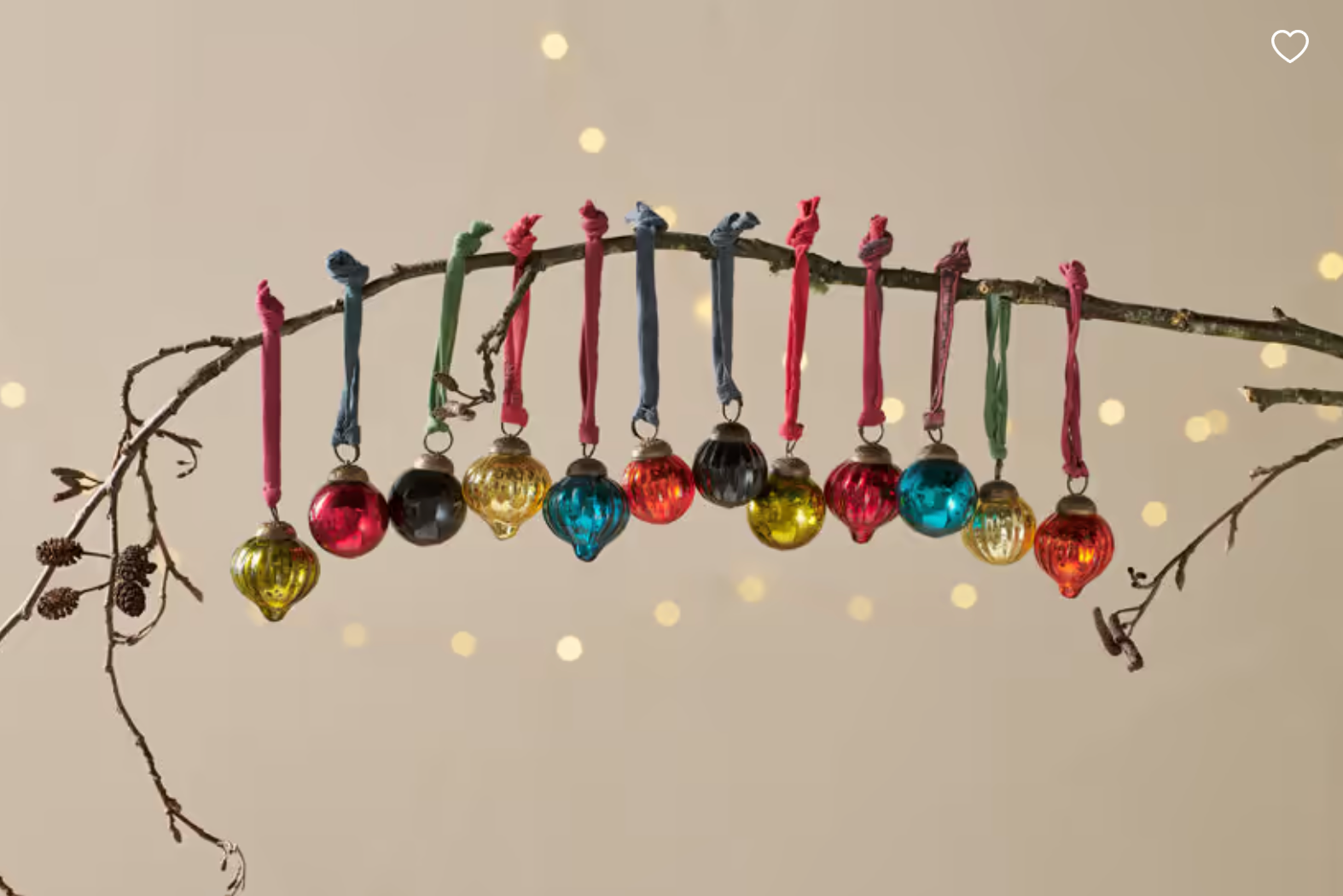 Dew drop baubles mixed colours - Pack of 12