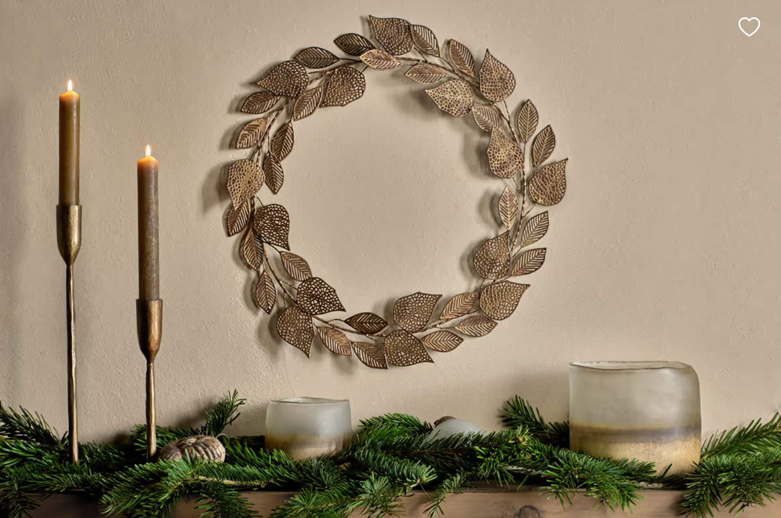 Antique Brass Leaf Wreath