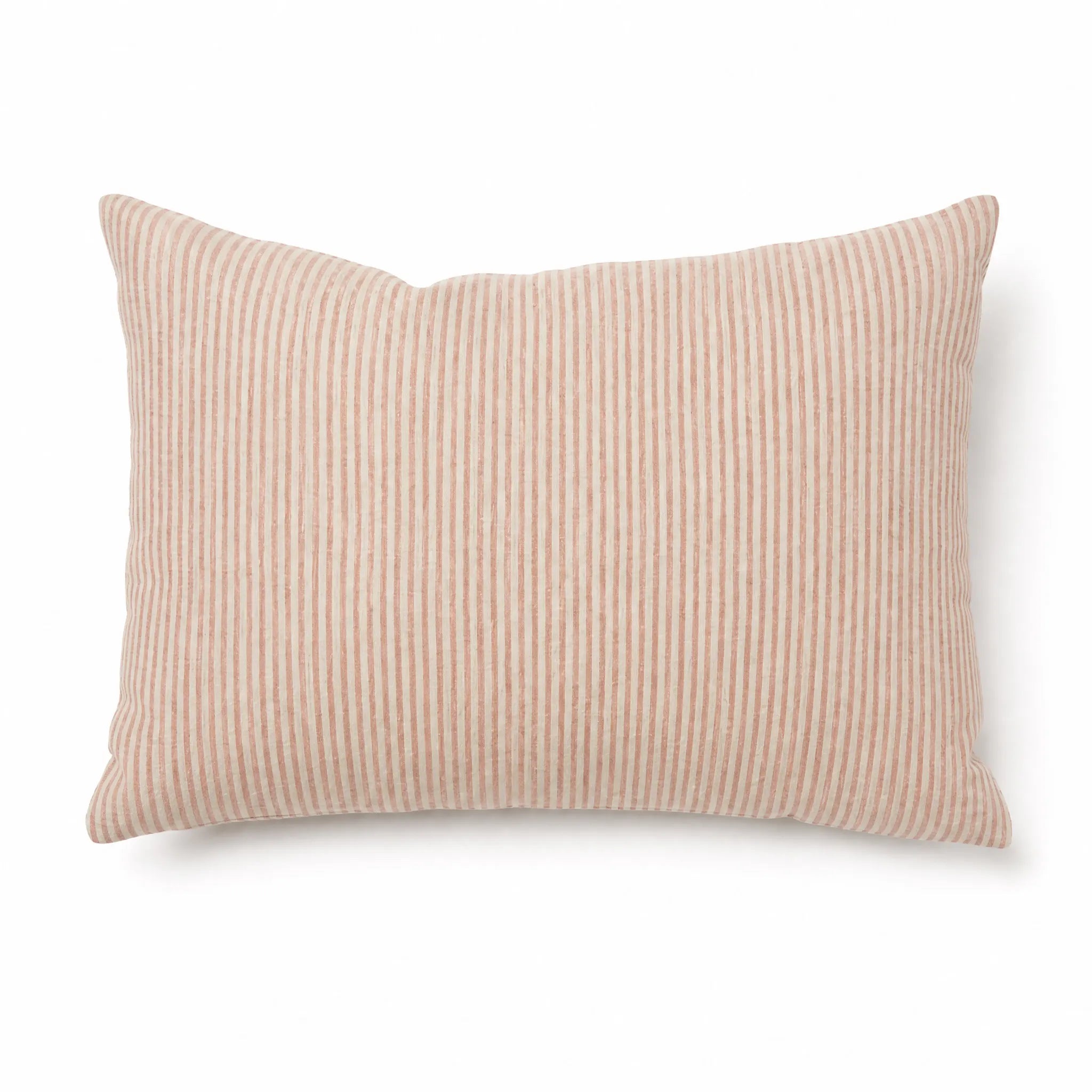 Sam Wilson Pink Stripe Rectangle Linen Cushion