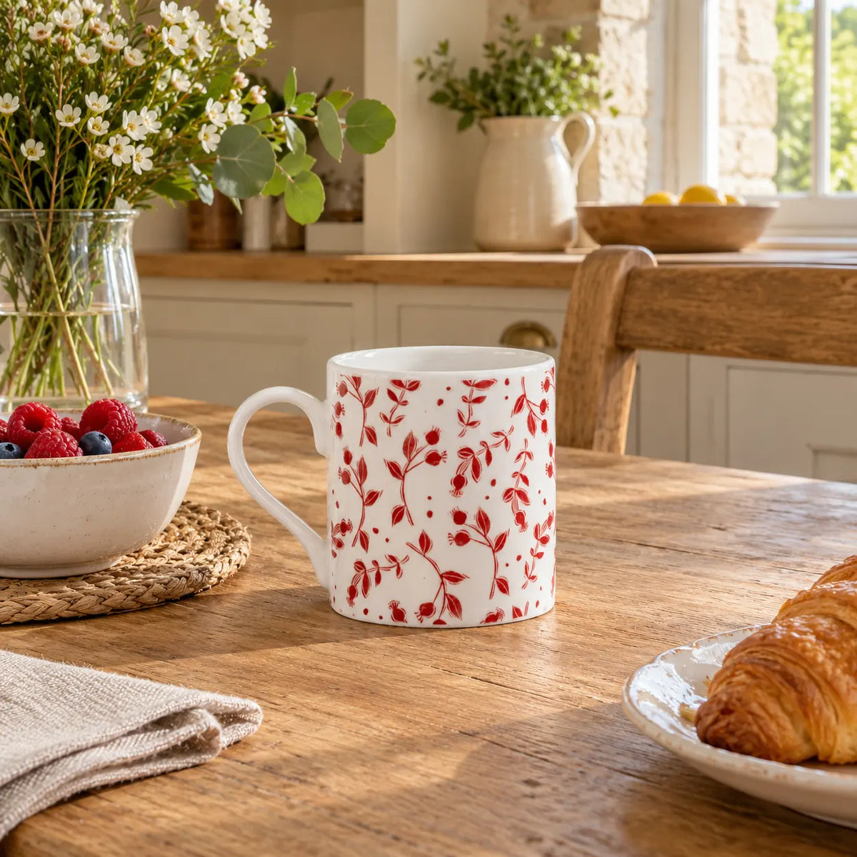Rosehip White Mug