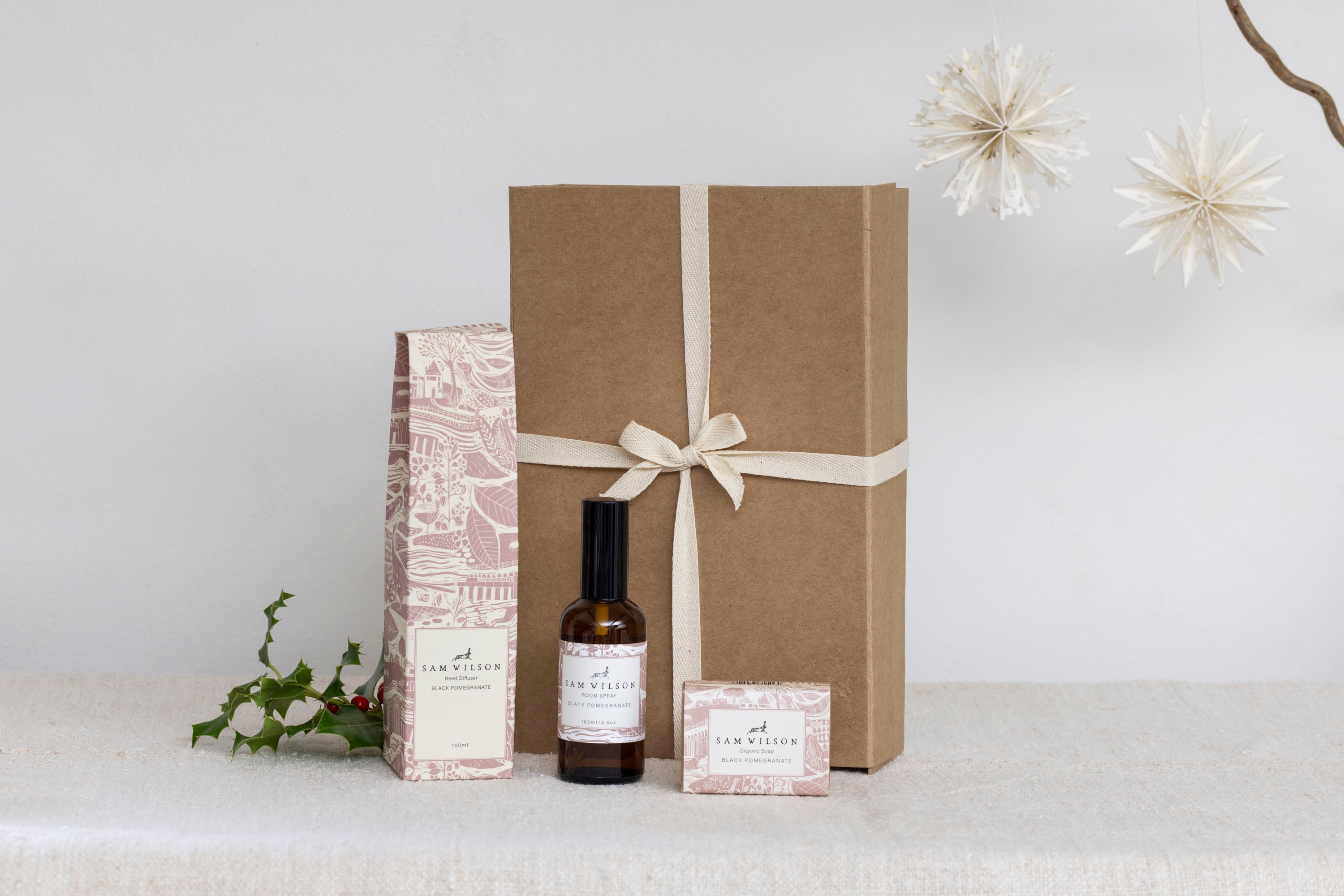 Sam Wilson Black Pomegranate Diffuser, Soap and Room Spray Gift Set