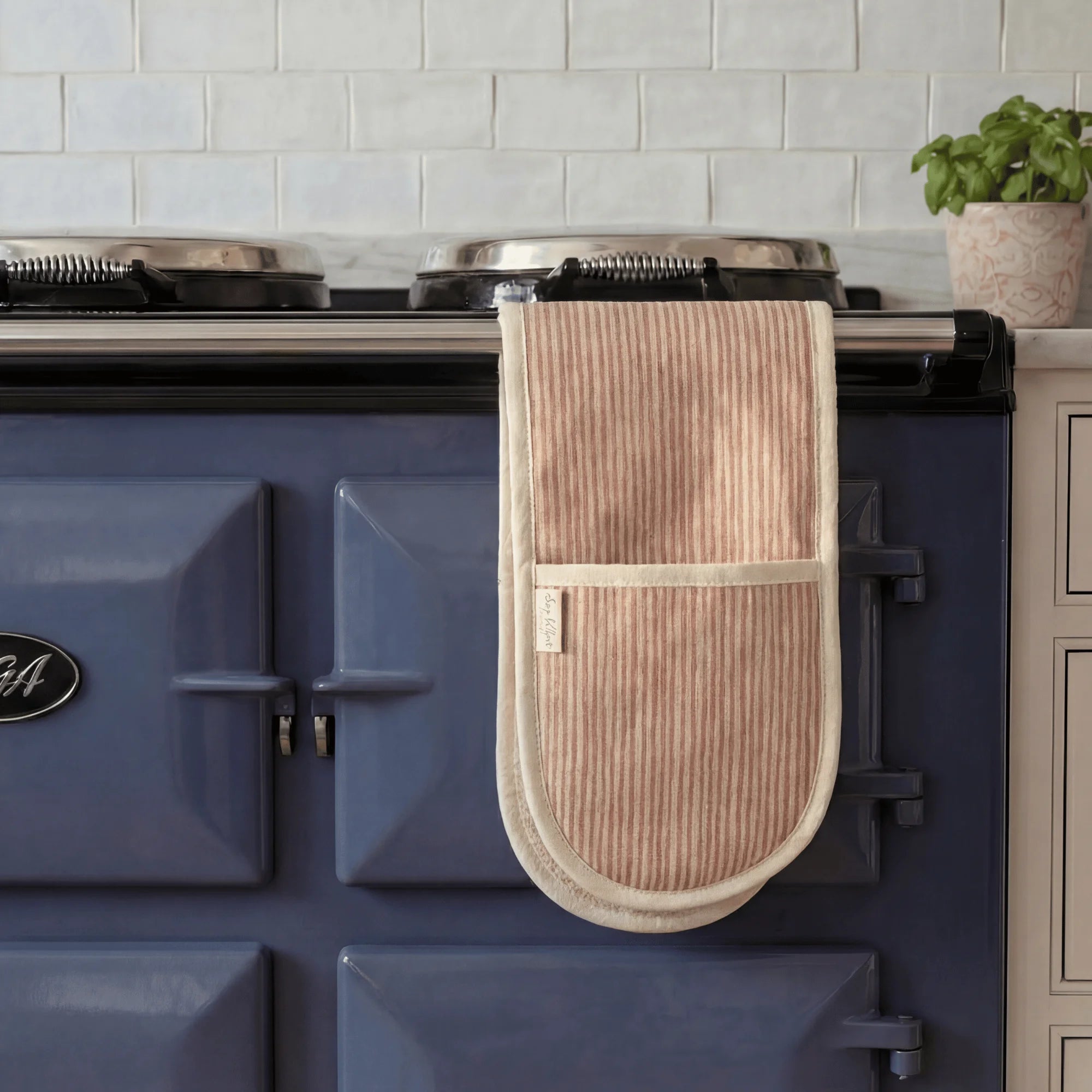 Sam Wilson Pink Stripe Oven Gloves