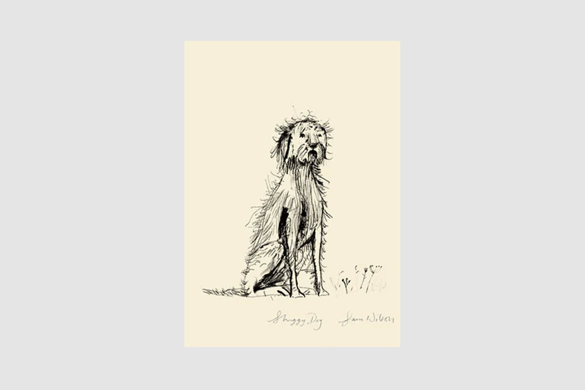 Framed Sam Wilson Shaggy Dog Print
