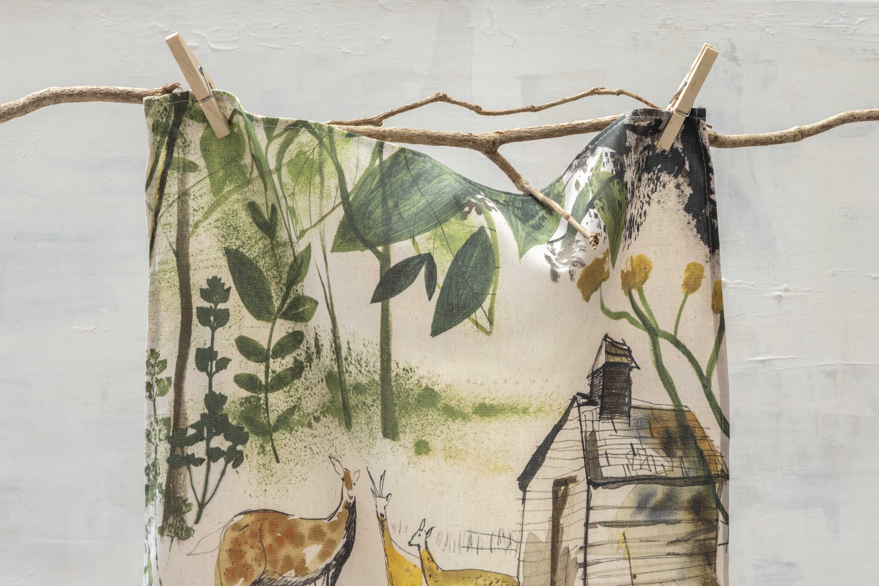 Sam Wilson In The Woods Tea Towel