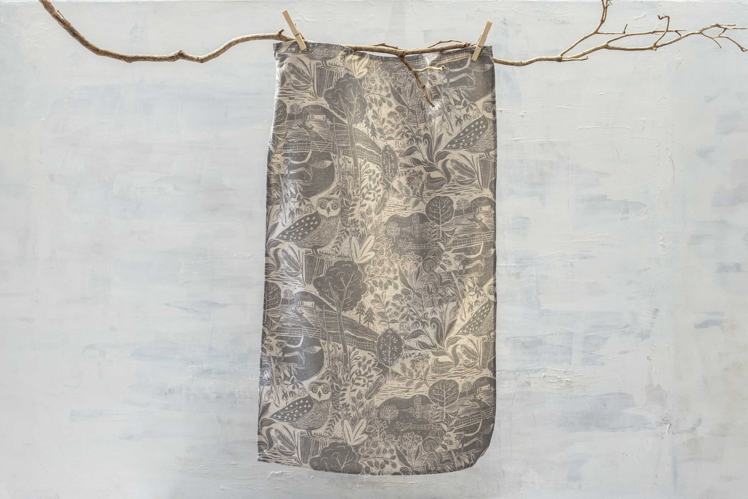 Sam Wilson Owl and Fox Tea Towel