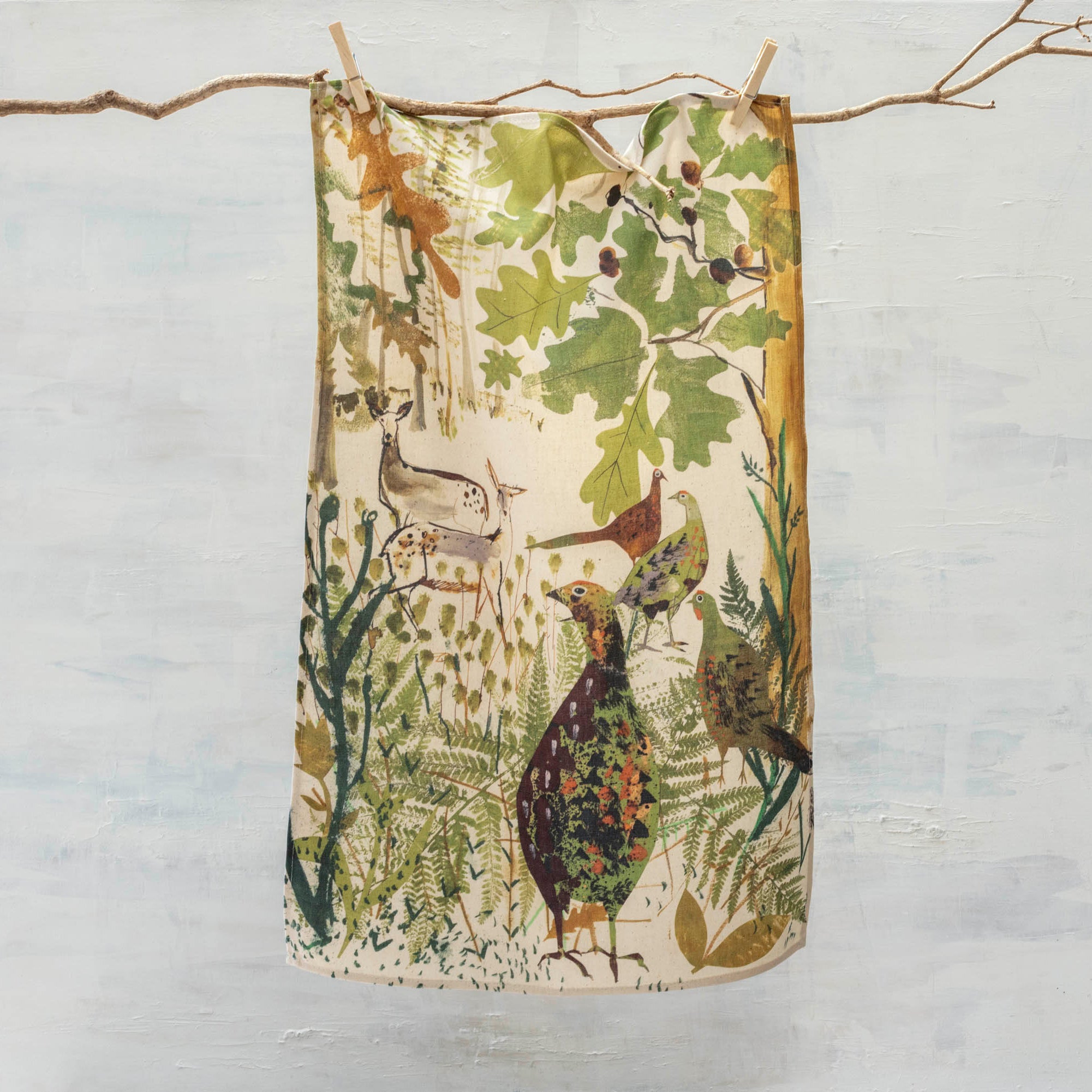 Sam Wilson Pheasant and Deer Tea Towel