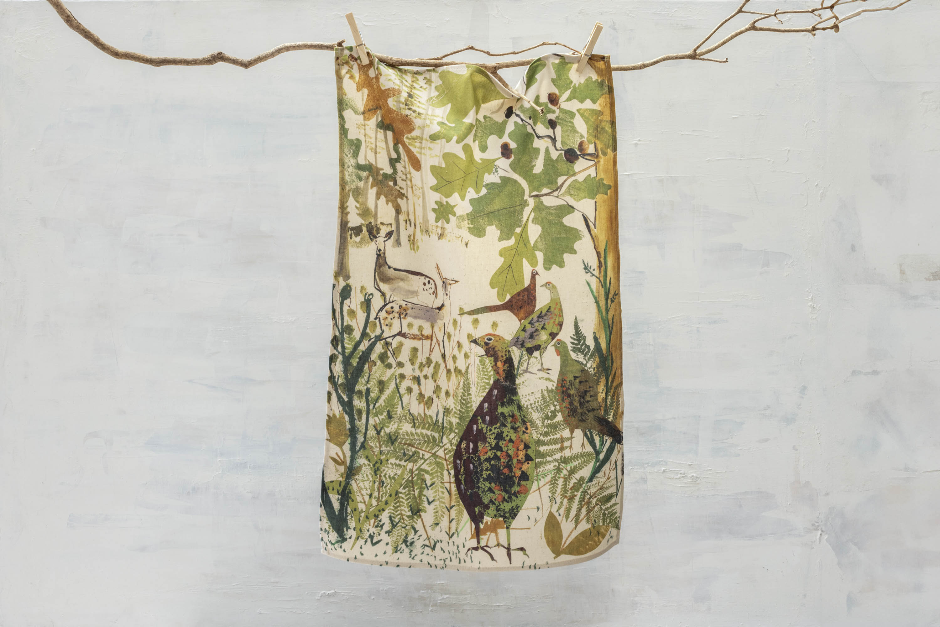 Sam Wilson Pheasant and Deer Tea Towel