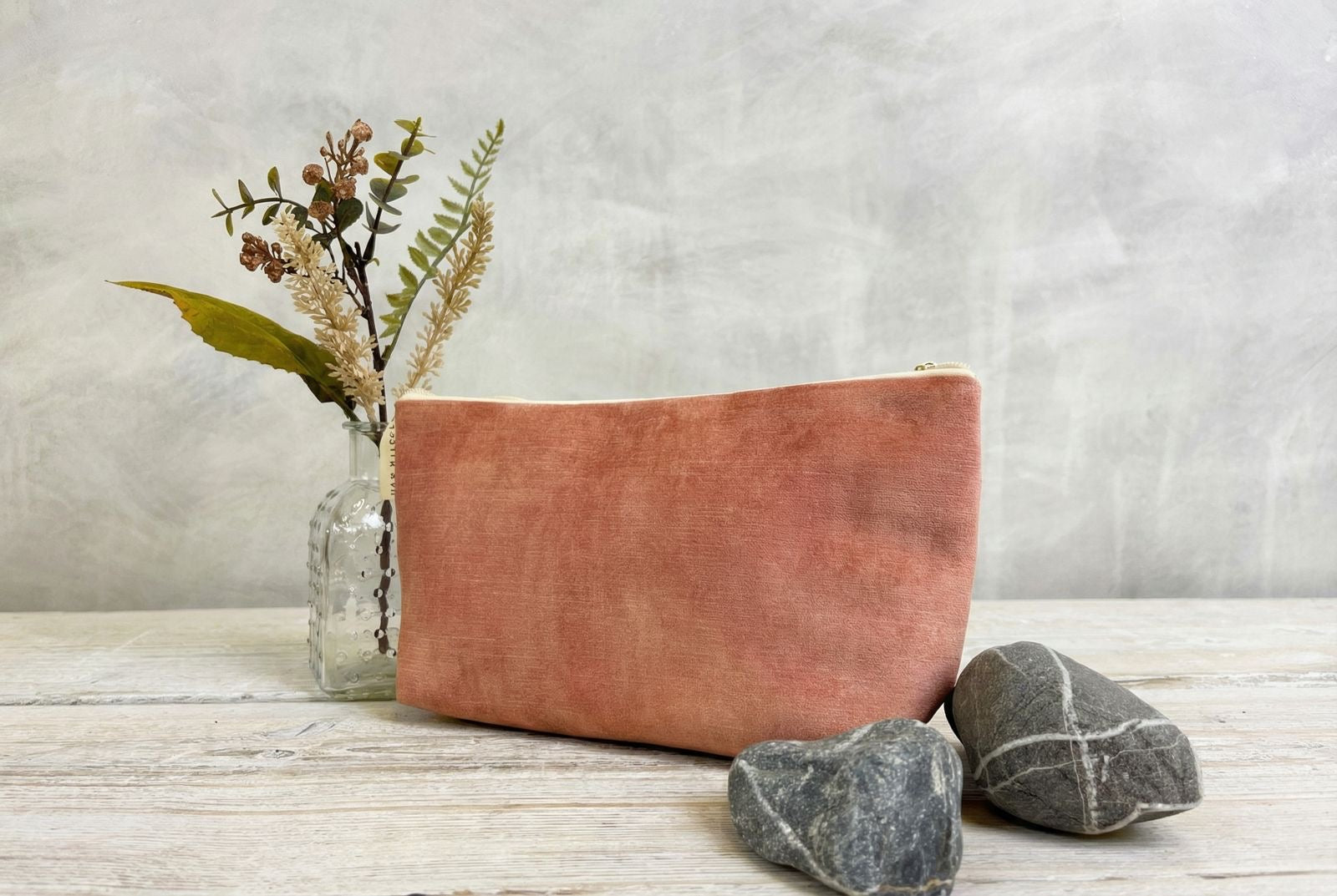 Sam Wilson Burnt Orange Velvet Washbag