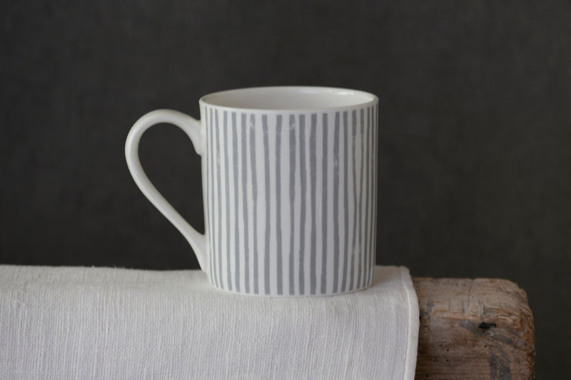 Sam Wilson Grey Striped Large Mug