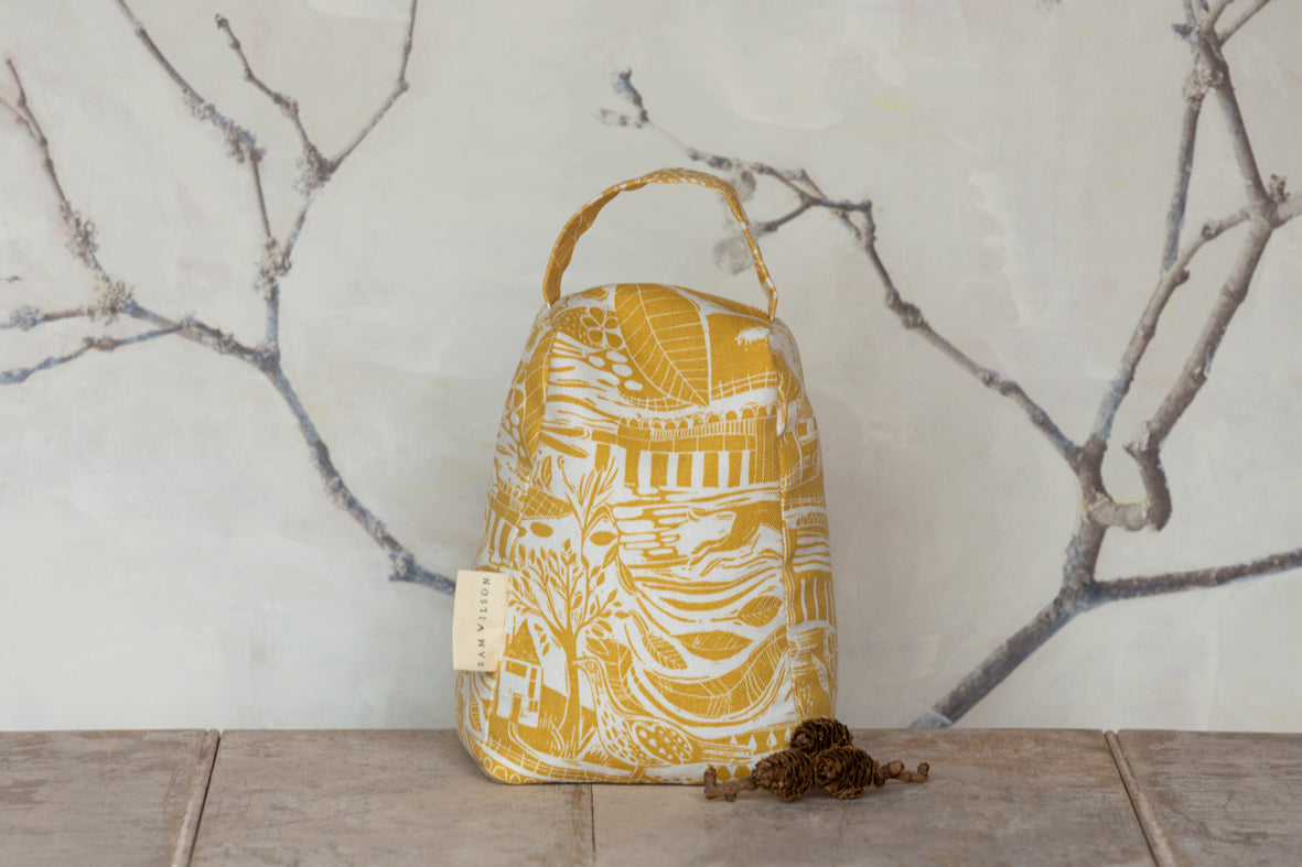 Sam Wilson Through The Fields Ochre fabric Doorstop