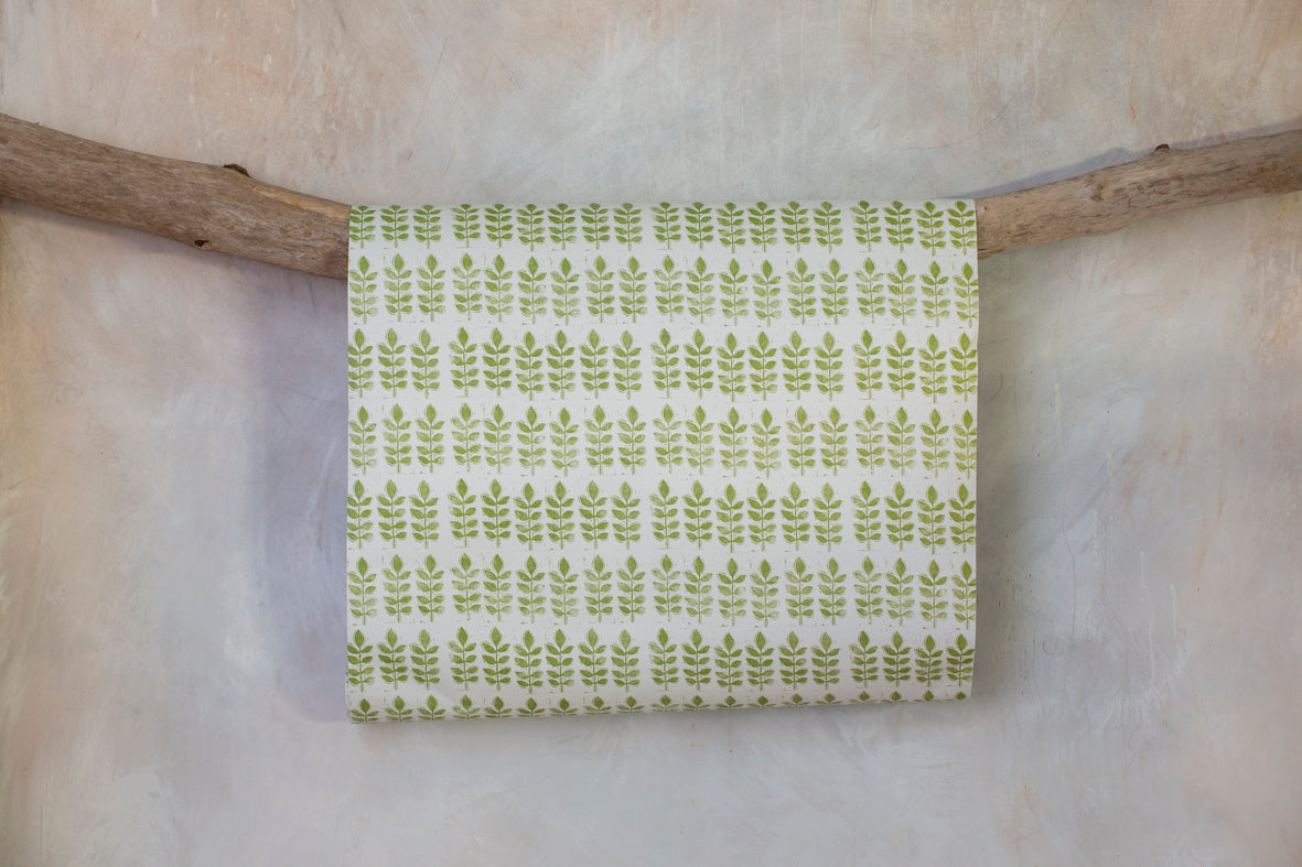 Sam Wilson Green Leaf Gift Wrap