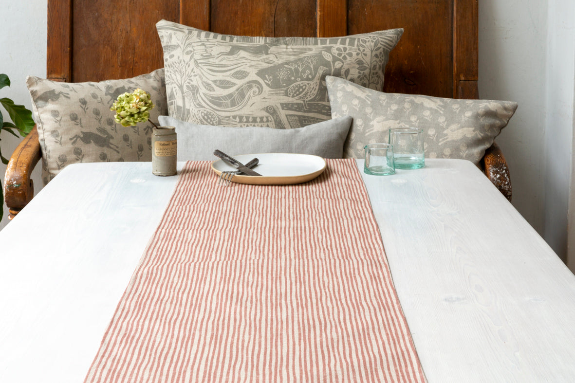 Sam Wilson Pink Stripe Table Runner