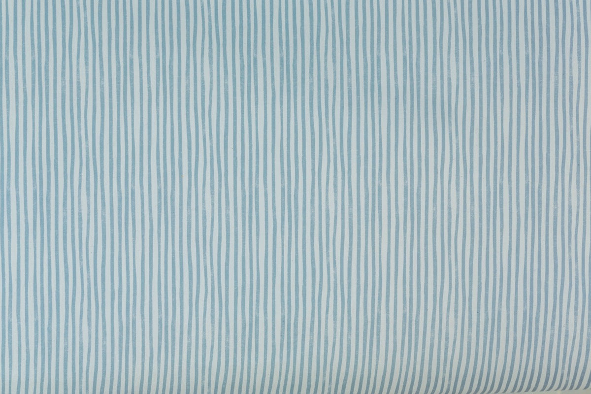 Sam Wilson Blue Stripe Linen Fabric