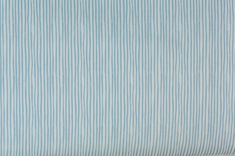 Sam Wilson Blue Stripe Linen Fabric