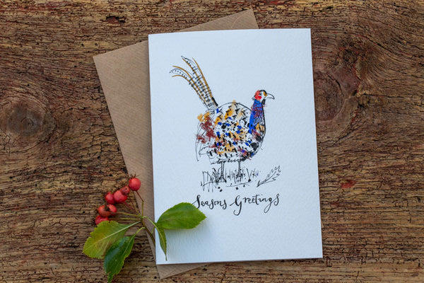 Sam Wilson Common Pheasant Christmas Card