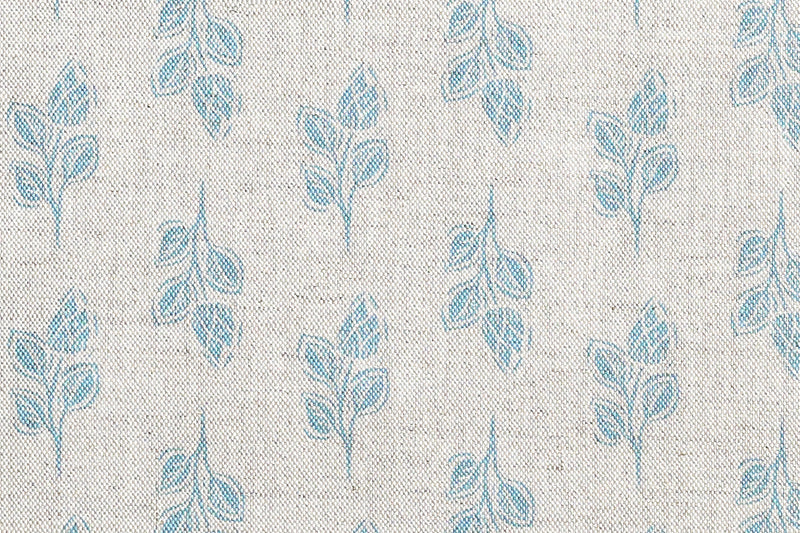 Sam Wilson Blue Flora Linen Fabric