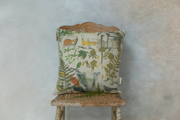 Sam Wilson In the Woods Square Linen cushion