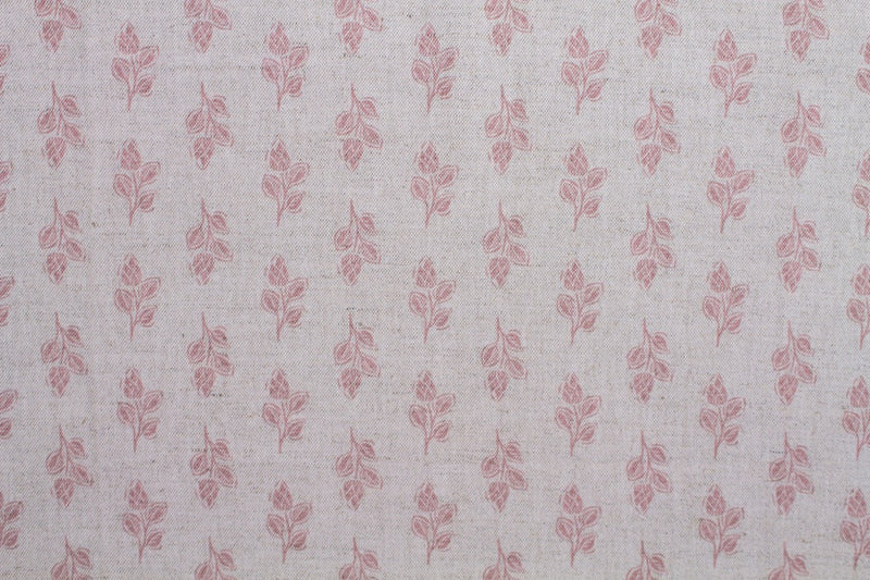 Sam Wilson Pink Flora Linen Fabric