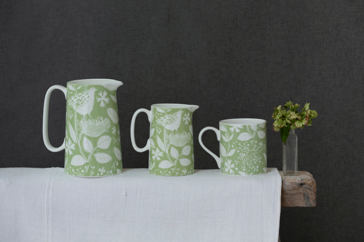 Sam Wilson Green Hedgerow Pattern Mug