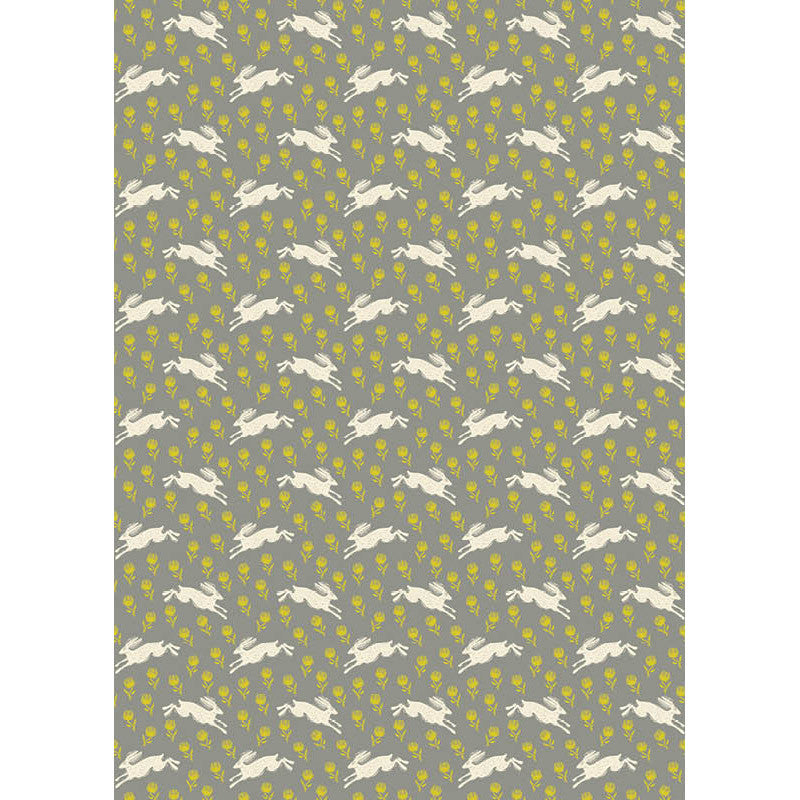 Sam Wilson Running Hare Grey/Yellow Gift Wrap