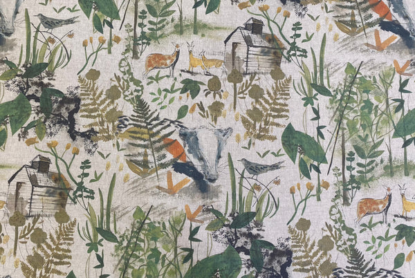 In The Woods Linen Fabric