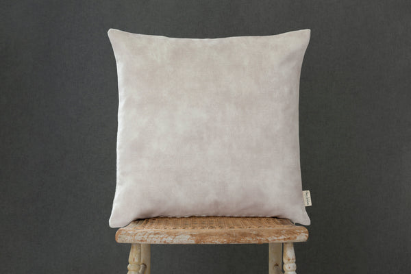 Sam Wilson Almond Velvet with Natural Linen back Cushion