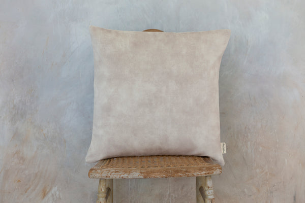 Sam Wilson Almond Velvet with Natural Linen back Cushion