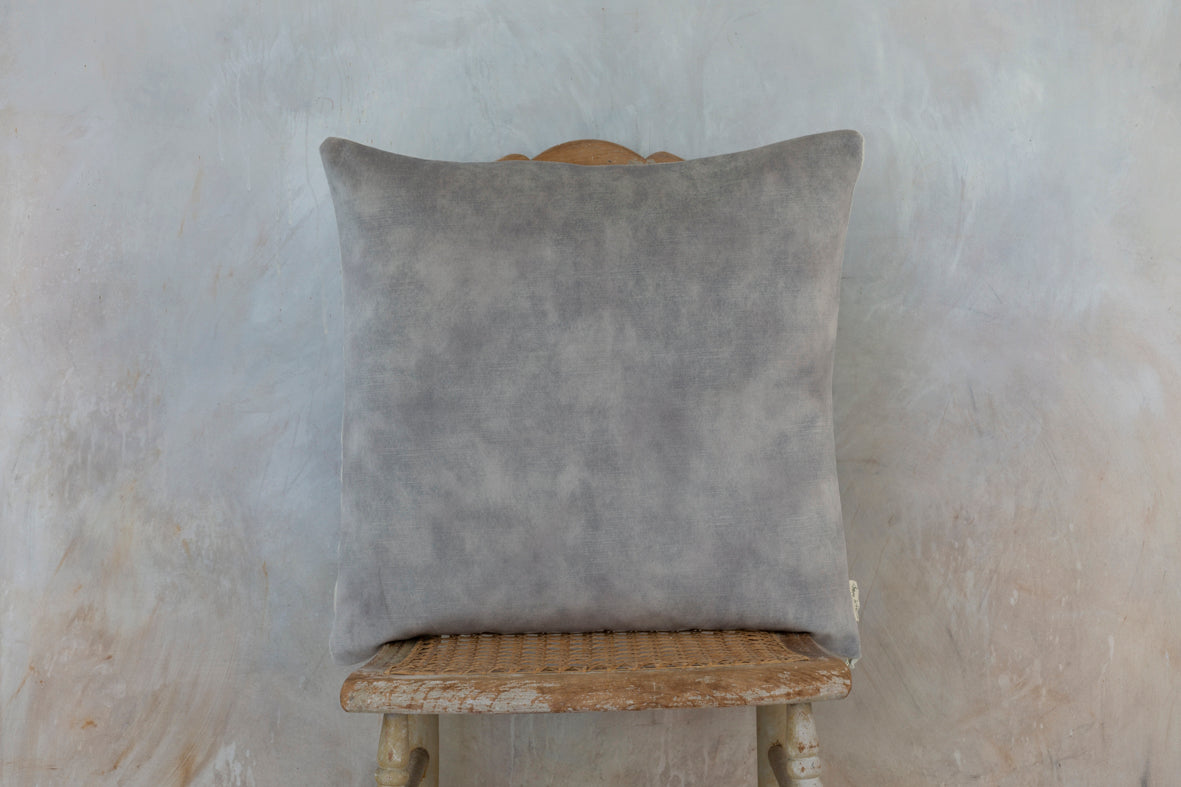 Sam Wilson Marble Velvet with Natural Linen back Cushion