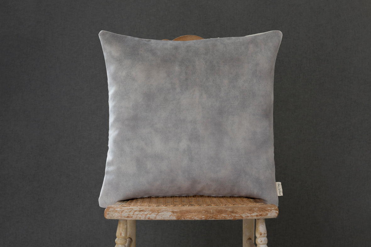 Sam Wilson Marble Velvet with Natural Linen back Cushion