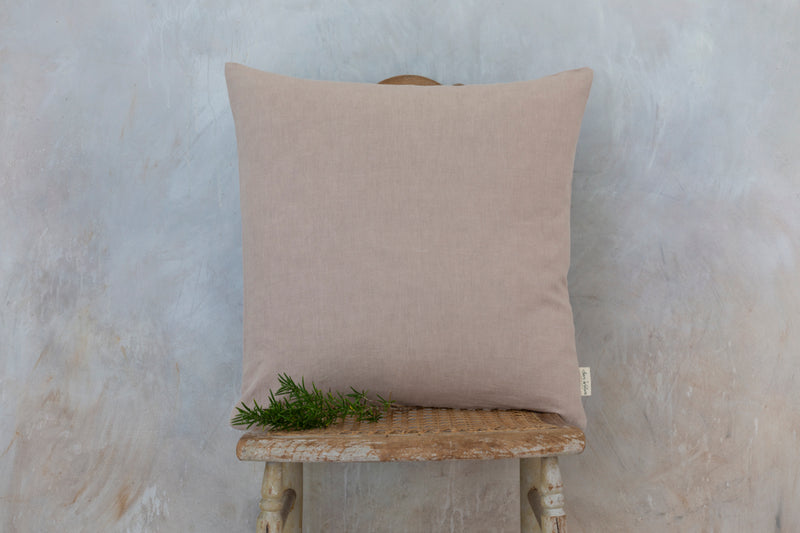 Sam Wilson Blush Fine Linen Square Cushion