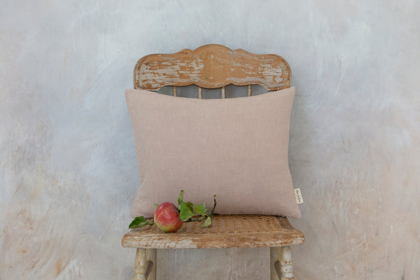 Sam Wilson Blush Fine Linen Rectangle Cushion