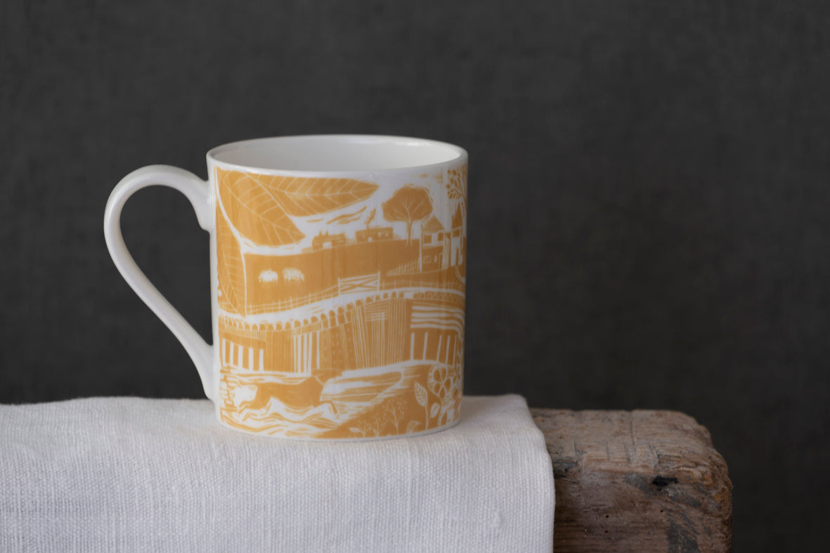 Sam Wilson Through The Fields Ochre Mug