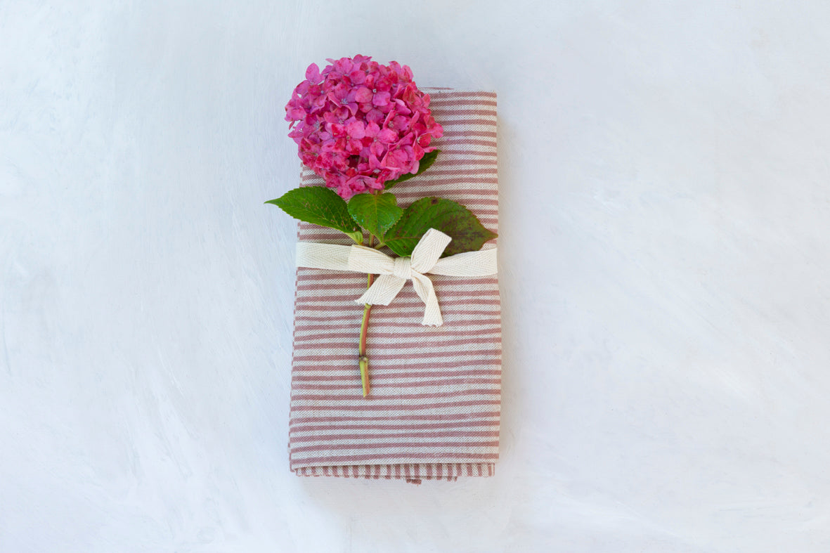 Sam Wilson Pink Stripe Napkins Set of 4