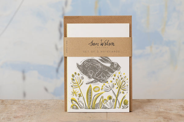 Sam Wilson Headlong Hare Notecard set