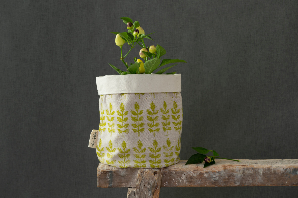 Sam Wilson Green Leaf Pot Bag