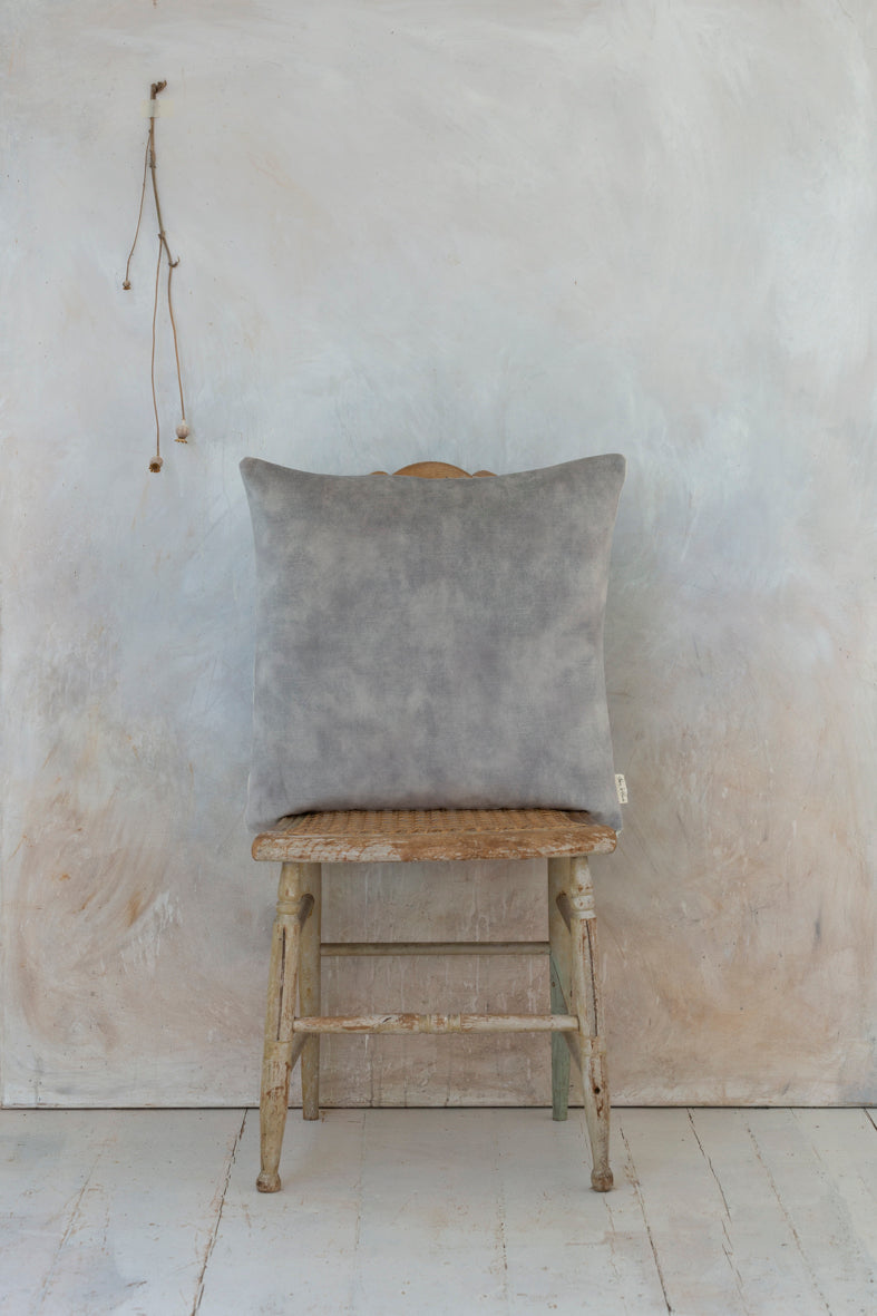 Sam Wilson Marble Velvet with Natural Linen back Cushion