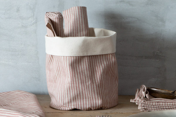 Sam Wilson Pink Stripe Pot Bag