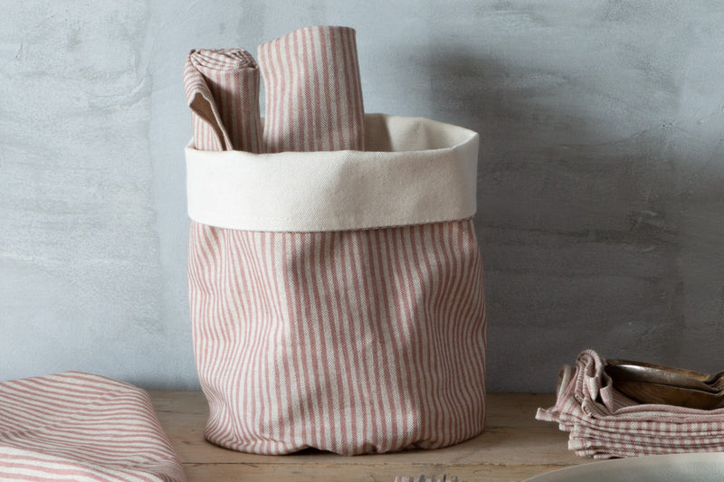 Sam Wilson Pink Stripe Pot Bag