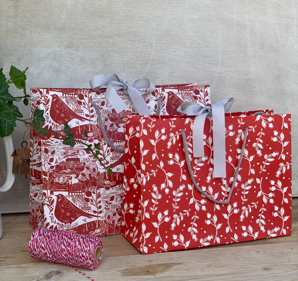 Sam Wilson Rosehip Medium Christmas Gift Bags