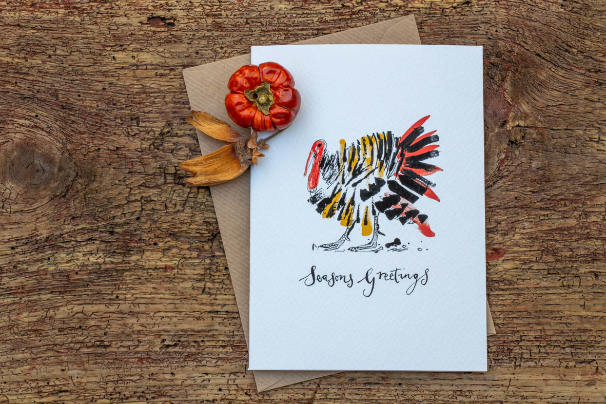Sam Wilson Turkey Christmas Card