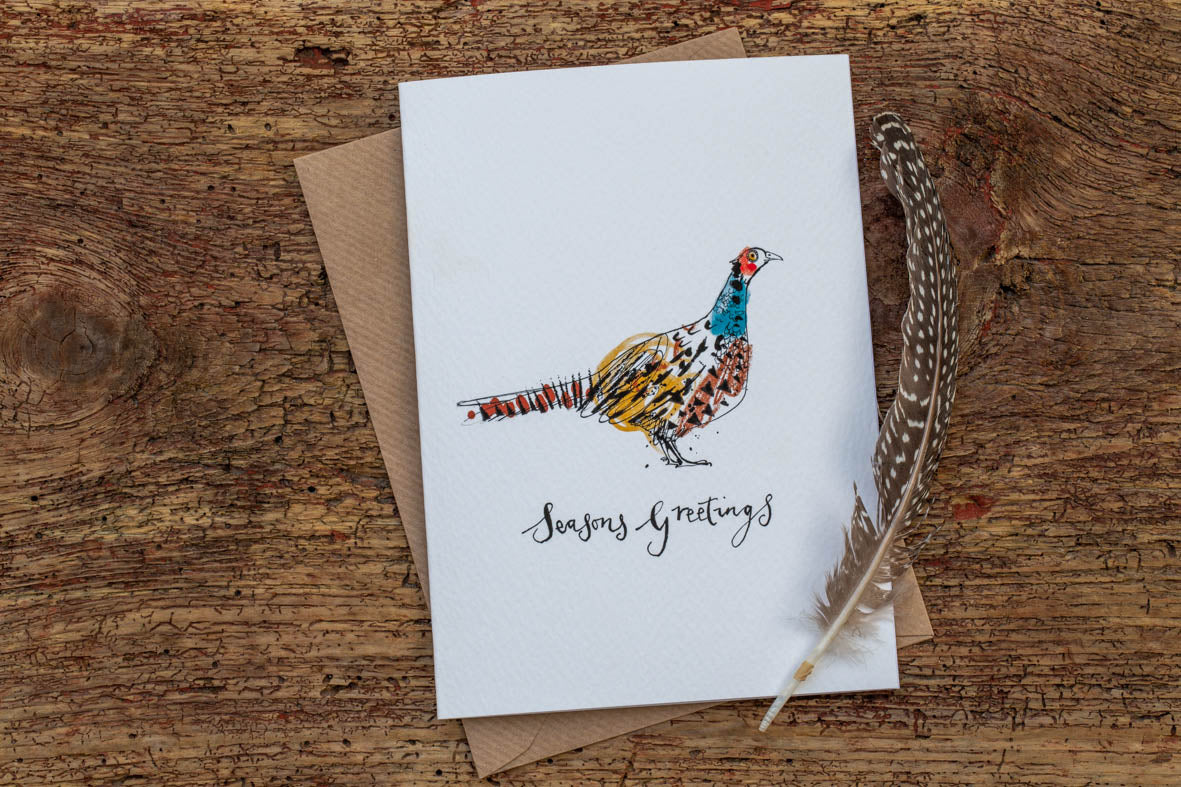 Sam Wilson Wild Pheasant Christmas Card