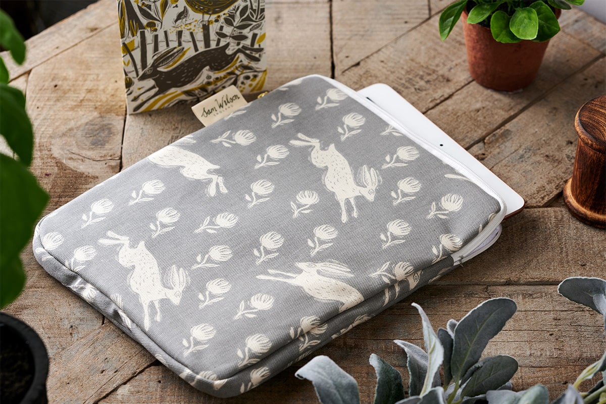 Sam Wilson Running Hare Grey Ipad Cover