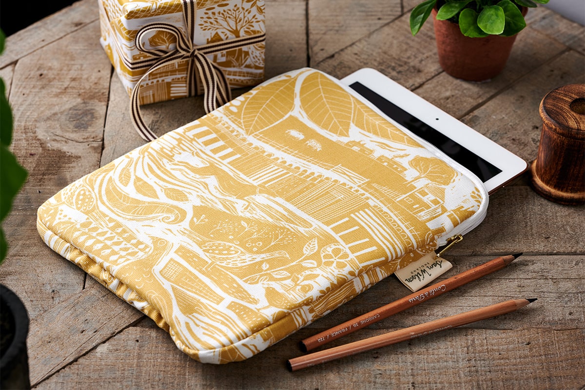 Sam Wilson Through The Fields Ochre Ipad Cover