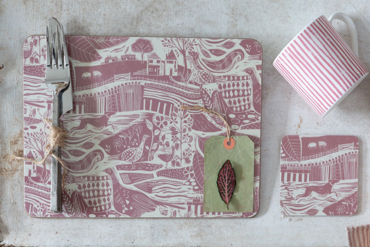 Sam Wilson Pink Striped Large Mug